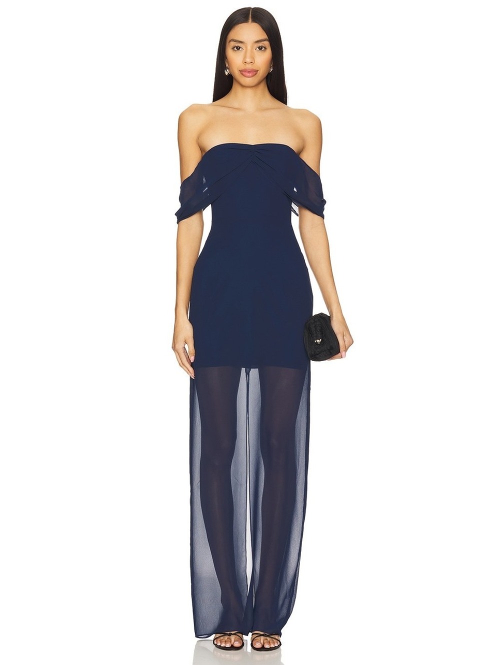 Amanda Uprichard Darien Maxi Dress in Navy